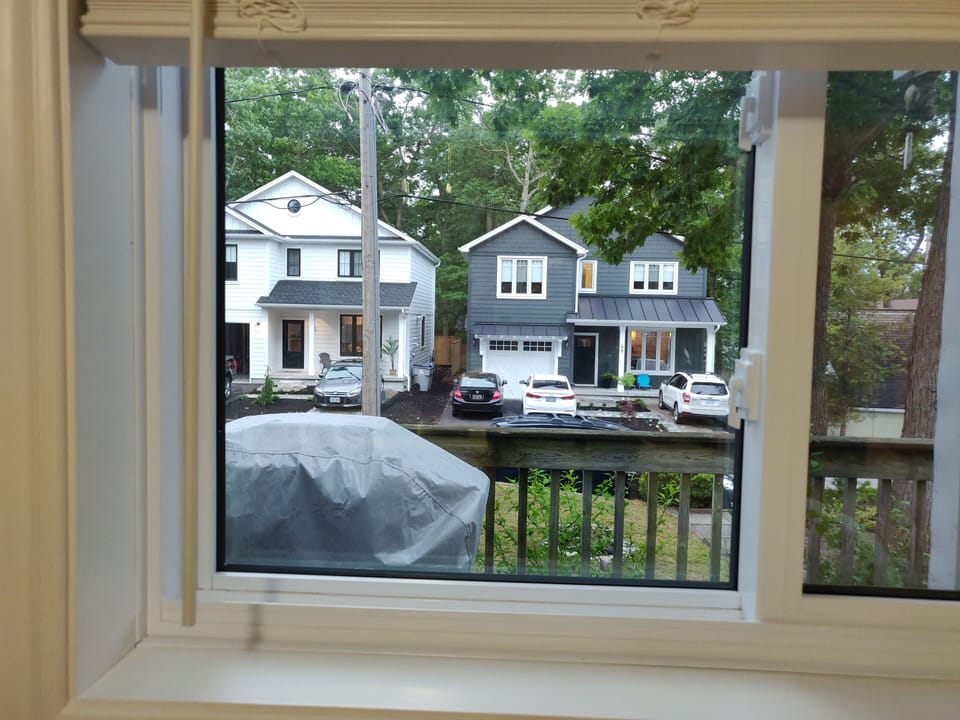 view from kitchen  window