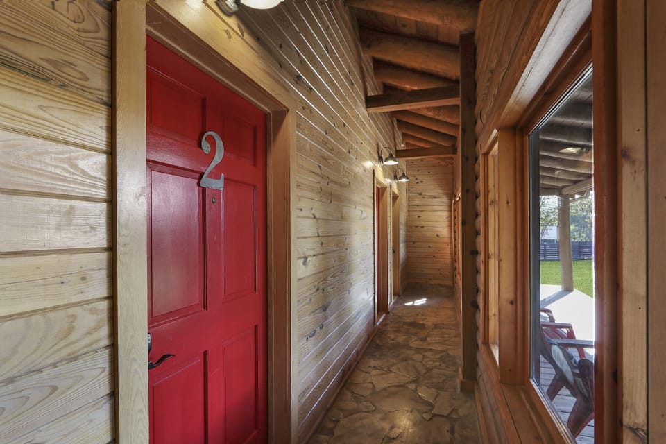 Entry door with contactless check in/out