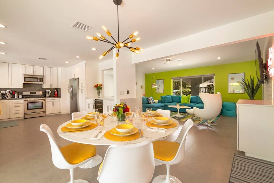 The open concept living area has plenty of space to enjoy time with your friends and family.