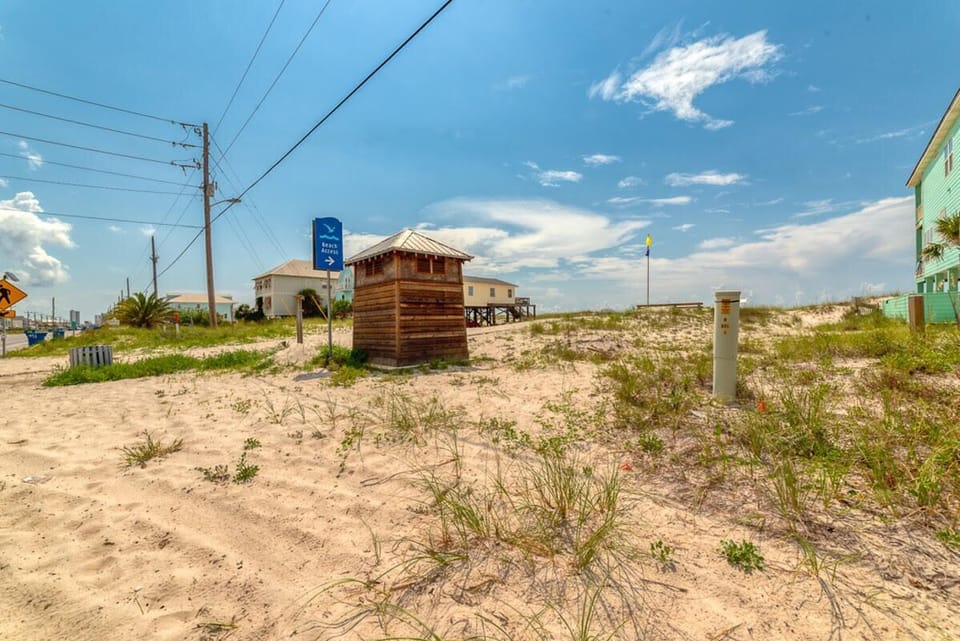 Beach access across the street