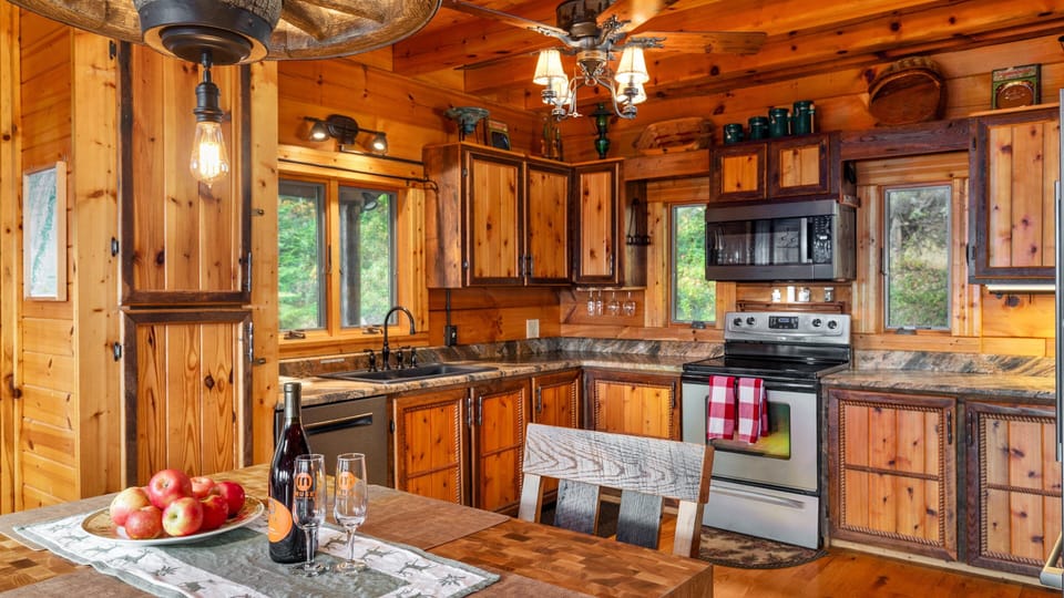 Main Level Kitchen. Kitchen Island. Granite Countertops. Bosch Appliances.
