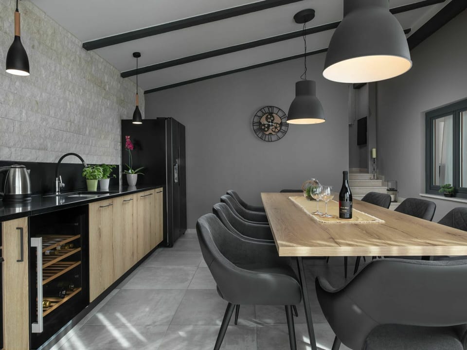 Furniture, Property, Cabinetry, Kitchen Sink, White, Chair, Countertop, Table, Lighting, Interior Design