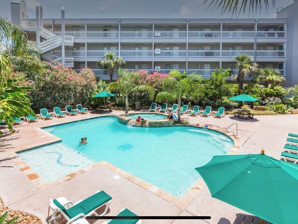 2nd of 2 pools. This pool has a hot tub!