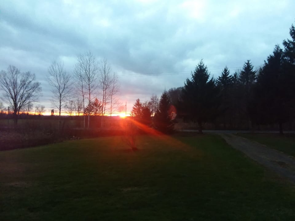 sunset from the side deck
