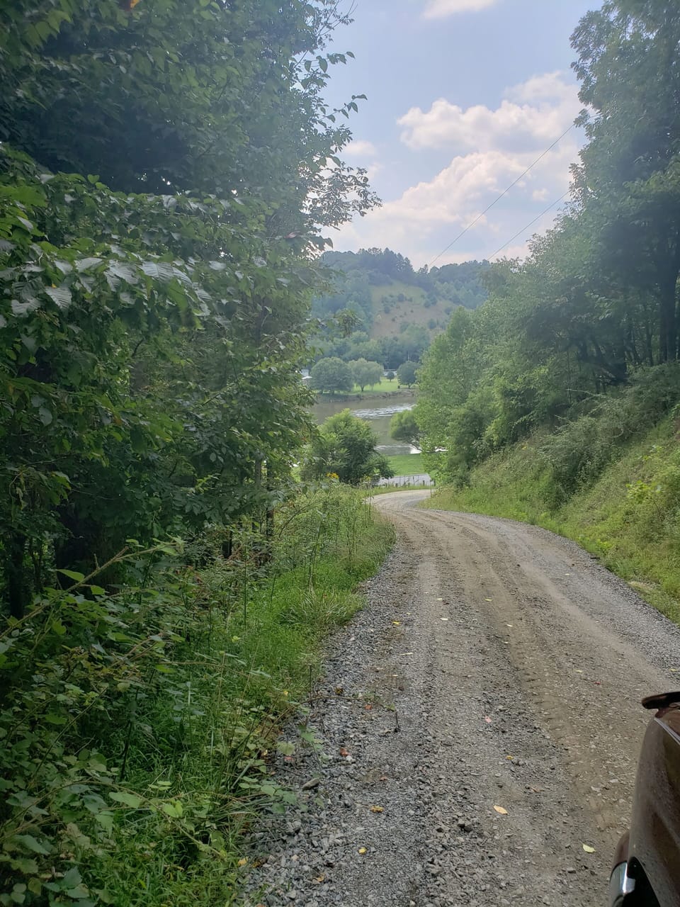 Road down to river