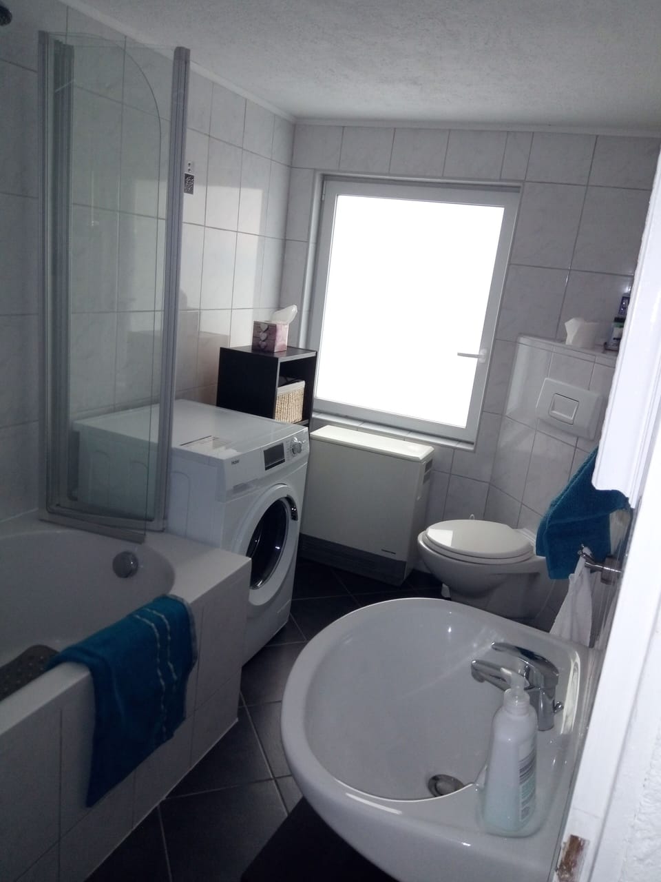 Bad /Dusche mit Waschmaschine 