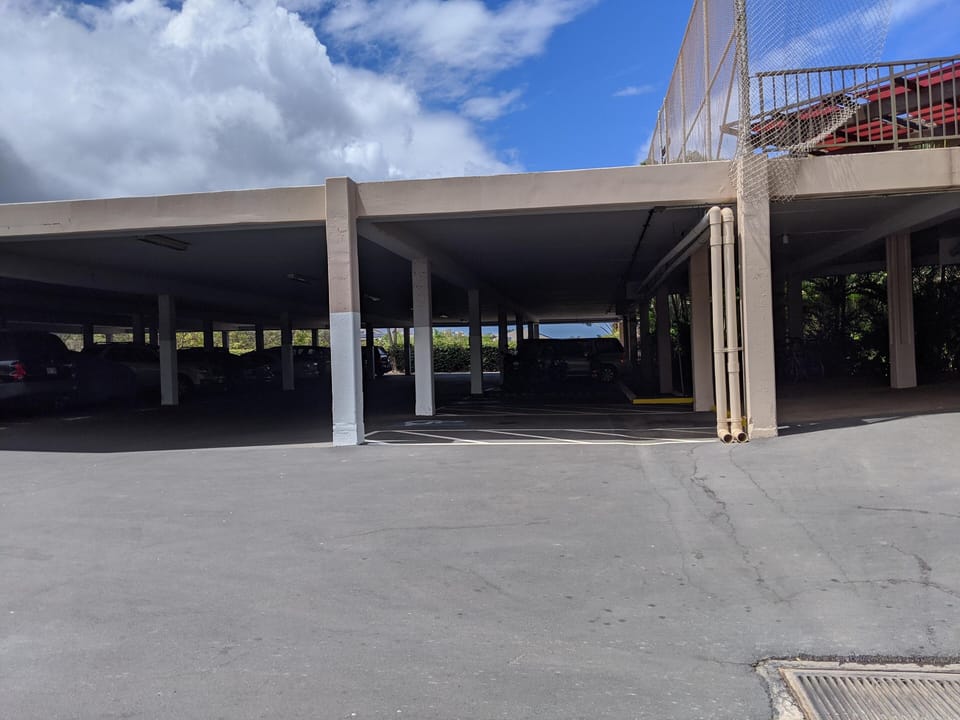 some covered parking