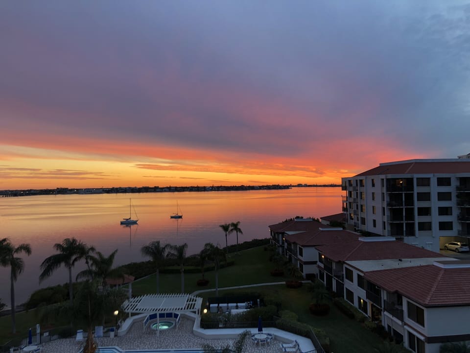 Sunset on balcony
