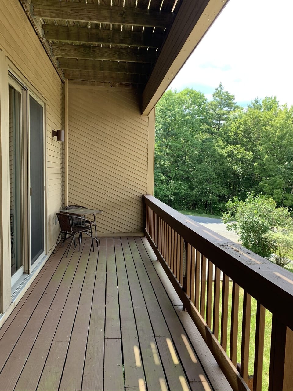 huge main level deck with grill