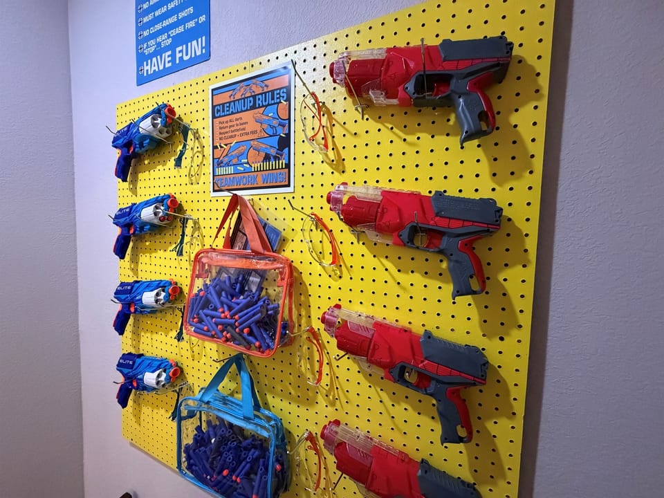 Nerf Battle Wall- safety glasses required