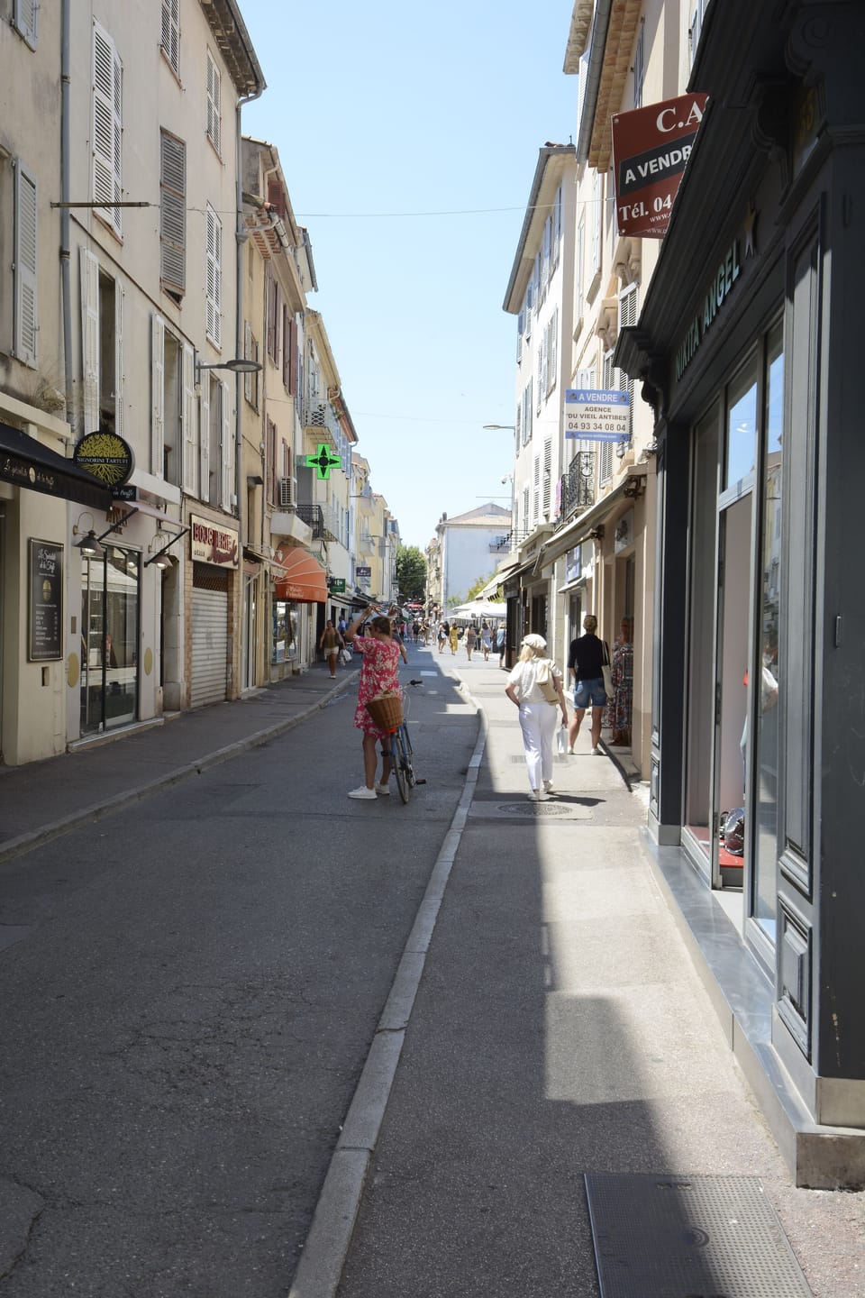 Rue de La Republique - steps away from the apartment is the main road in Antibes