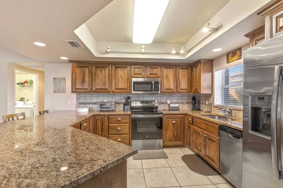 The kitchen is fully equipped.