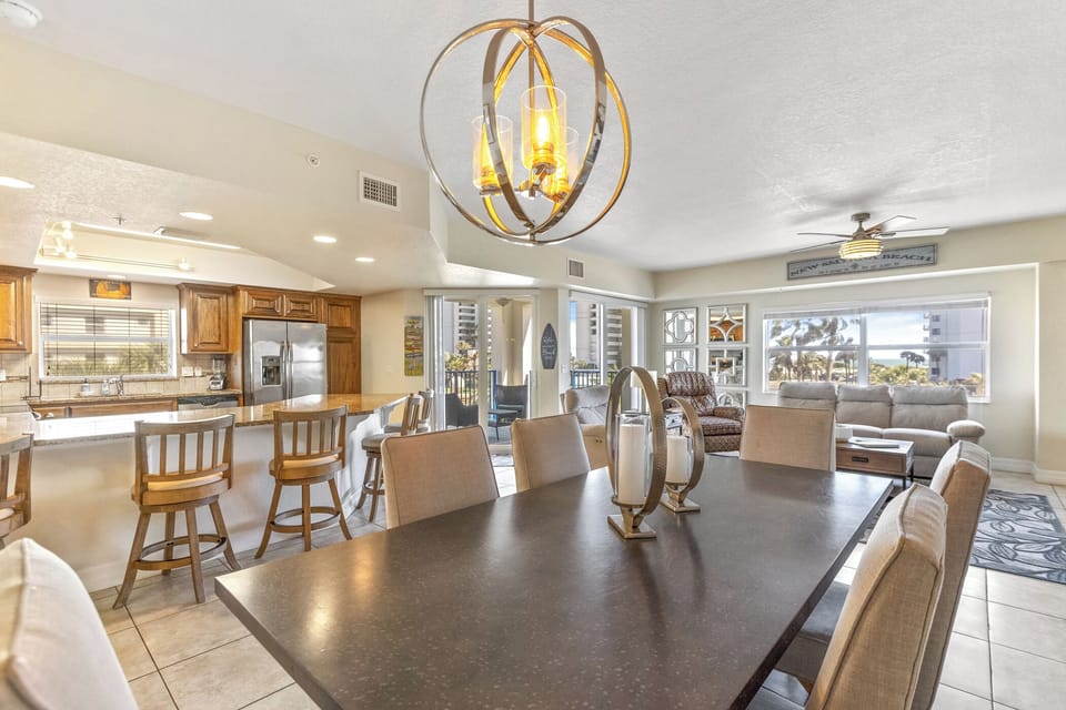 Dining room with easy access to the kitchen and living areas.
