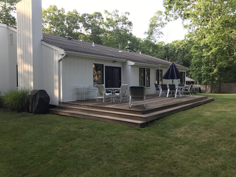 Back exterior and deck