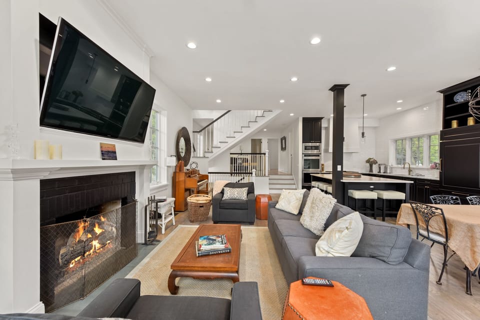 Enjoy a cozy fire