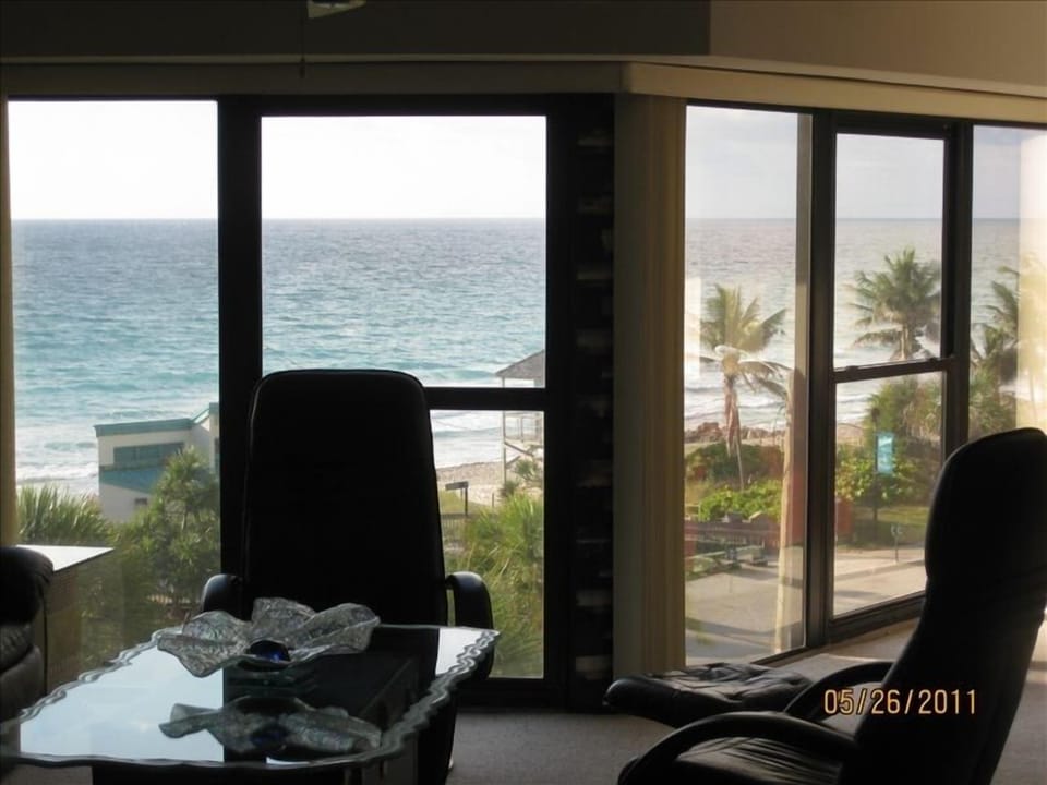 View of Beach from Living Room Area