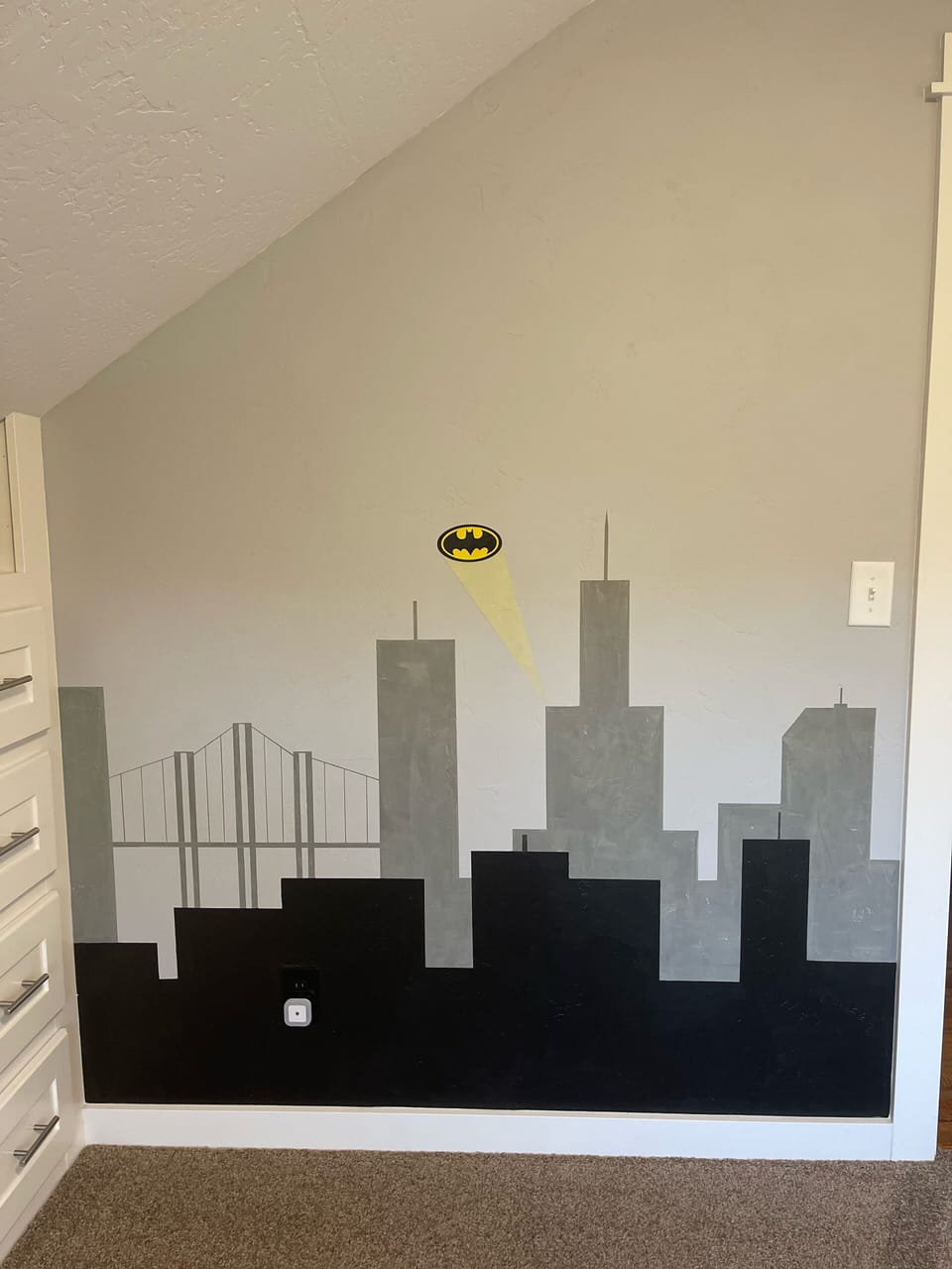 Cityscape glows in the dark