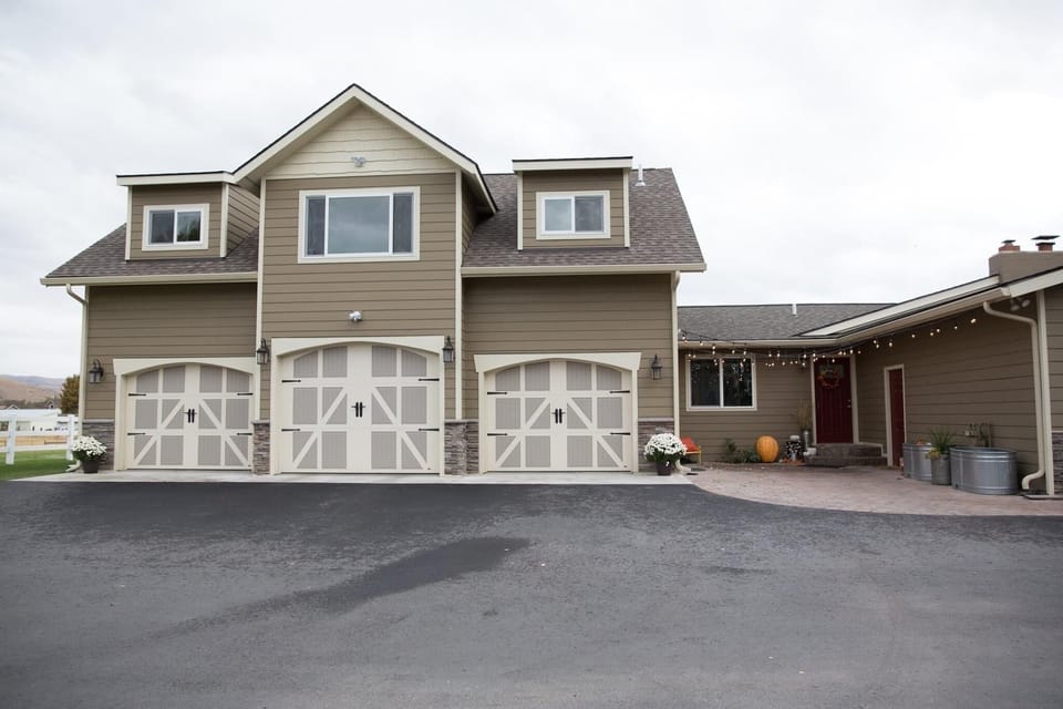 You have the use of this three car garage to store your items or vehicles. 