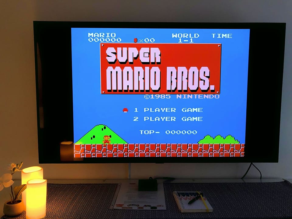 A retro gaming console is available in the suite for your enjoyment!