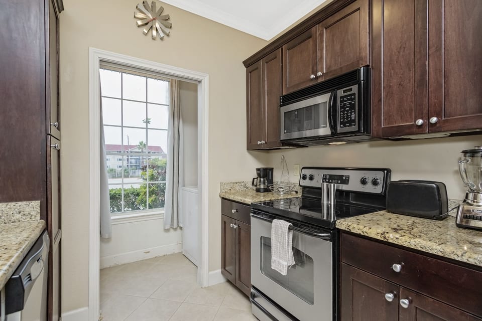 Beautiful granite countertops in kitchen