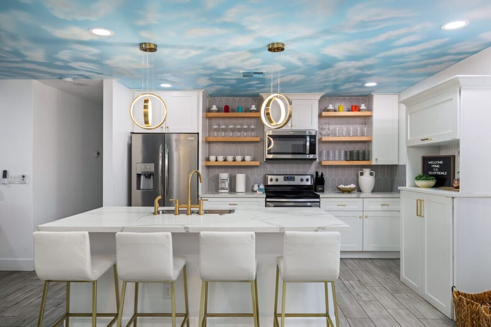 Complete Kitchen + Island (Barstool Seating for 4)