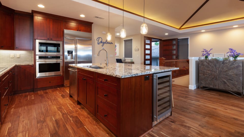 Built in wine fridge and high-end appliances