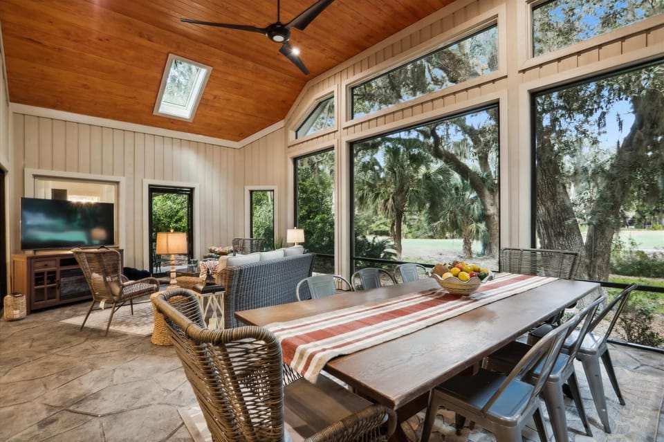 Screened Porch with Golf Course Views at 26 Twin Pines