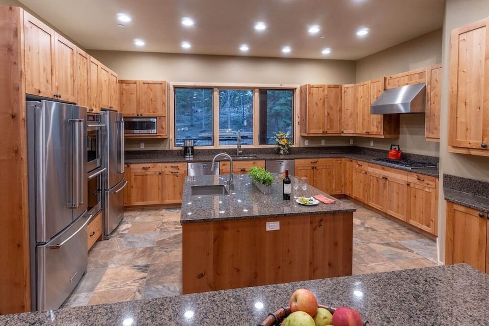 Large professional chef's kitchen