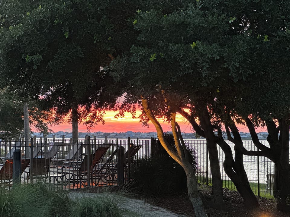 Sunset from pool & grill area