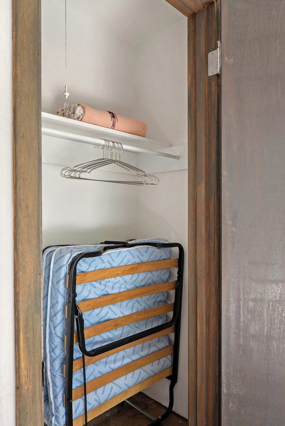 We have a rollaway twin and a queen air mattress at the ready for larger parties.