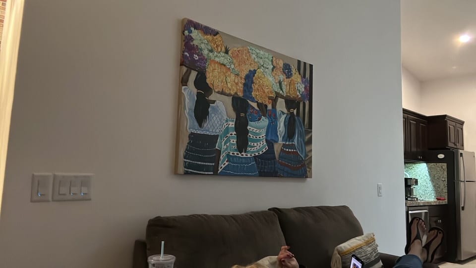 Local artwork. This was painted just for this condo.
