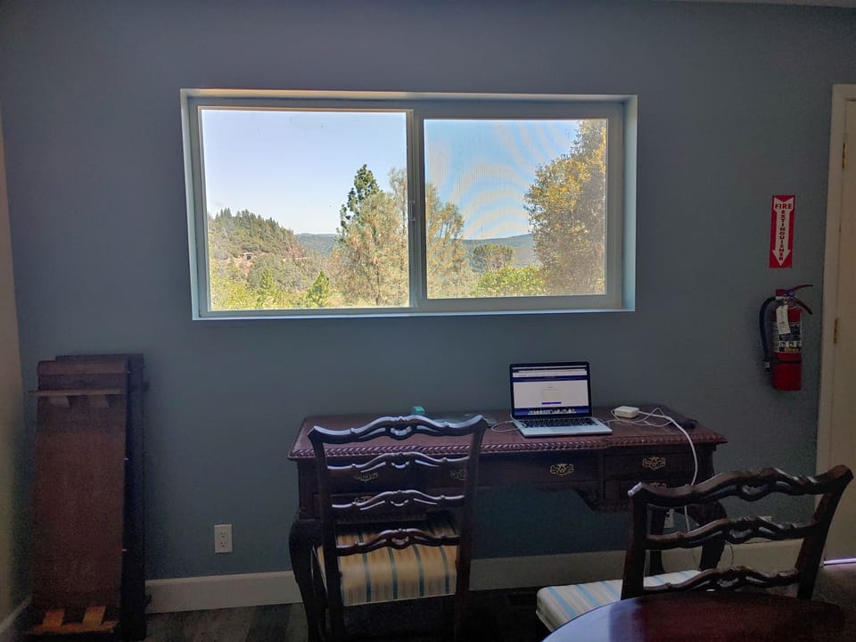 Desk with view