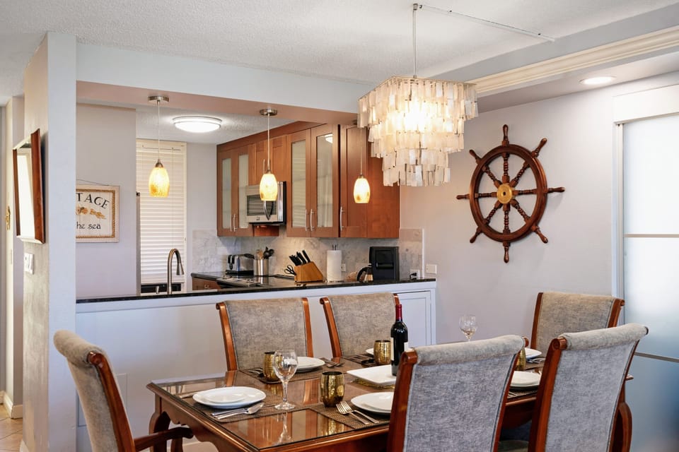 Kitchen from the dining area.