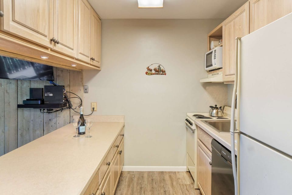 The kitchen has everything you need to prepare meals during your stay, making this a great place to call home during your visit.