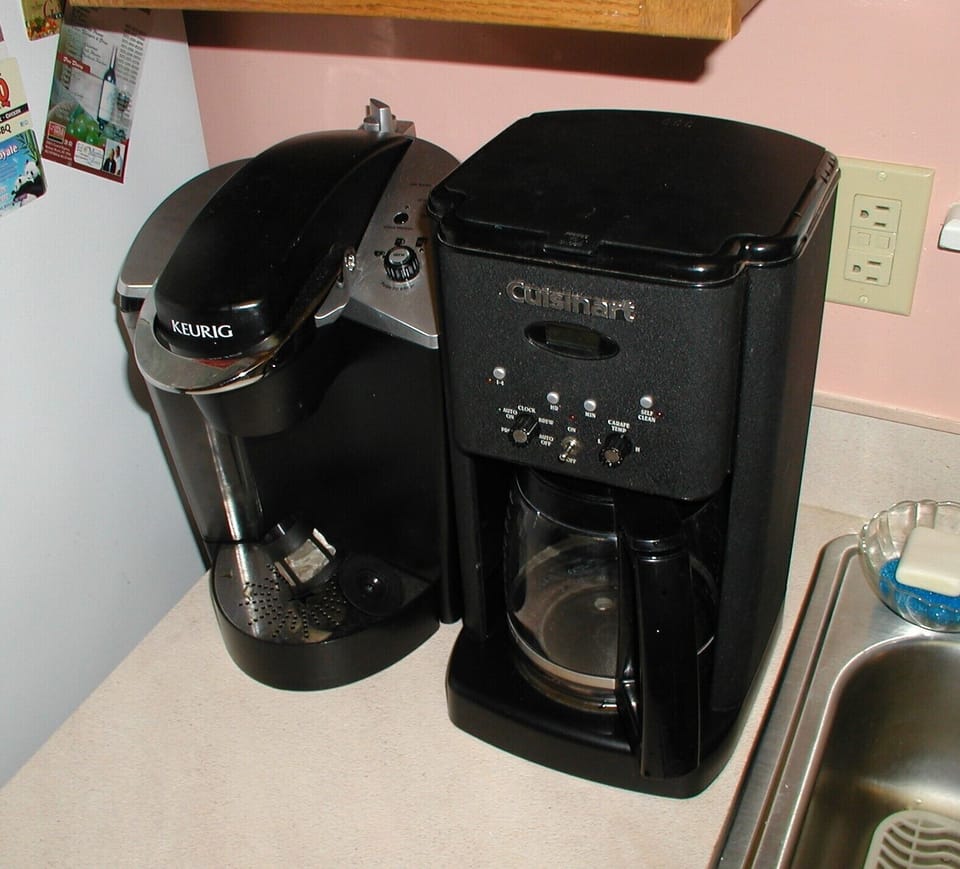 Both kureig and basket coffee makers.