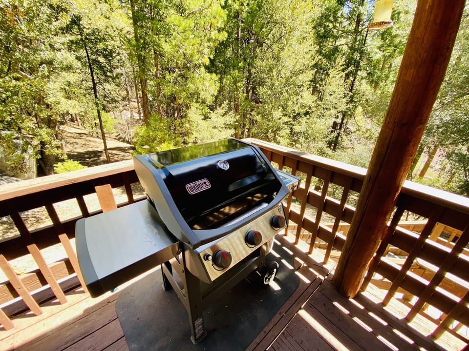 Weber located in a beautiful spot to grill.
