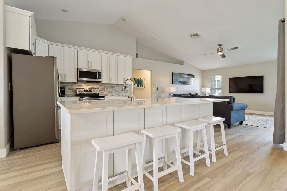 Modern spacious kitchen.