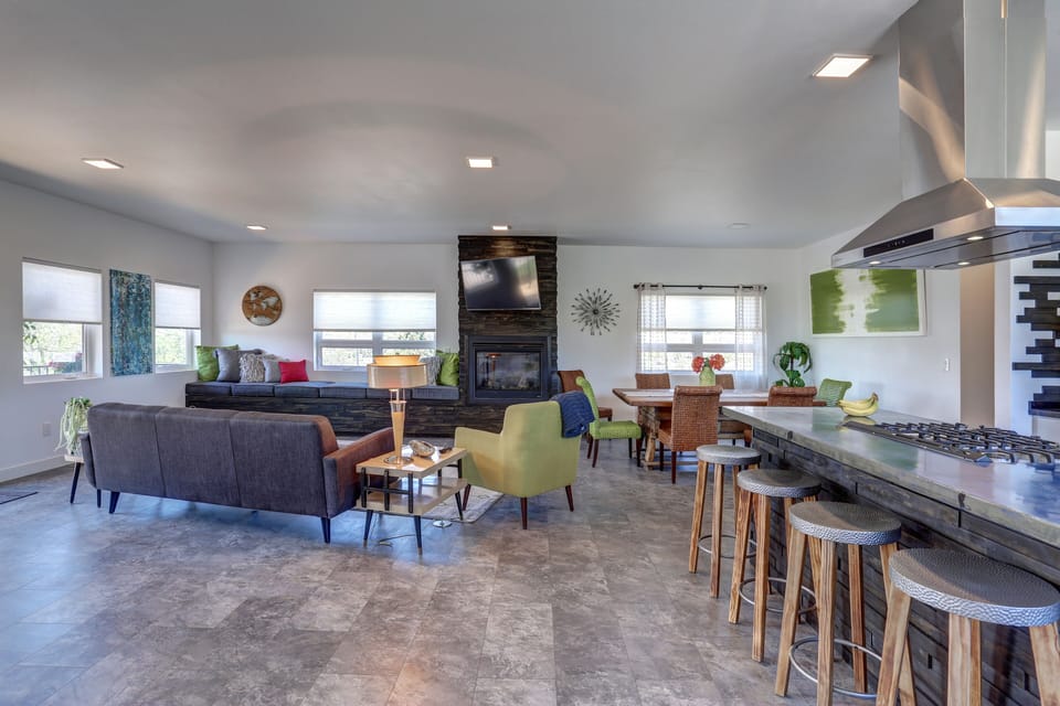 View of living room from entry of the house.