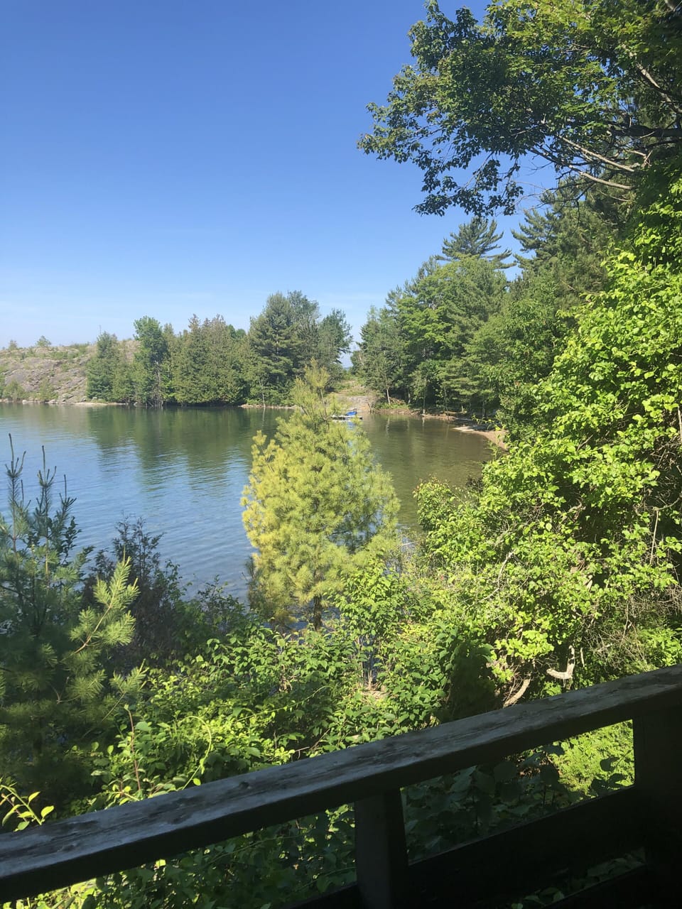 From the deck. 