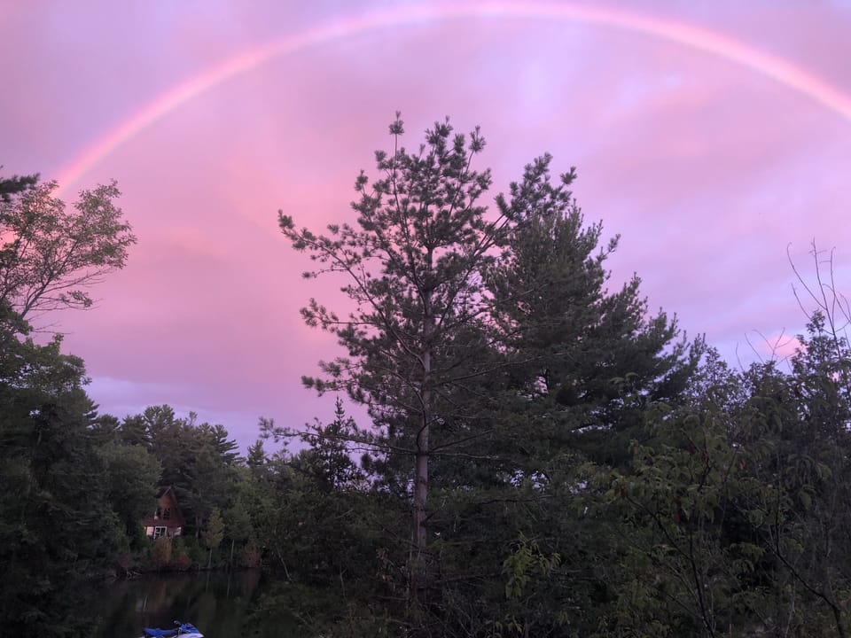 Rainbow over the west point. 