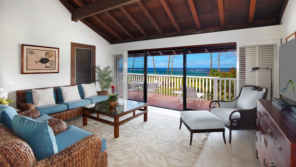Kiahuna Plantation #20 - Ocean View Living Room - Parrish Kauai