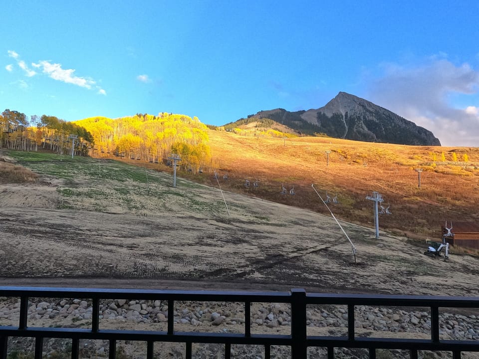 Autumn view from balcony of master bedroom