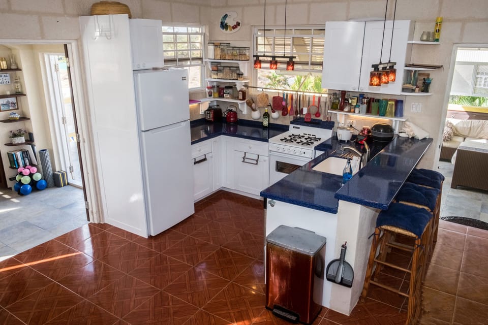 Kitchen with the ocean view