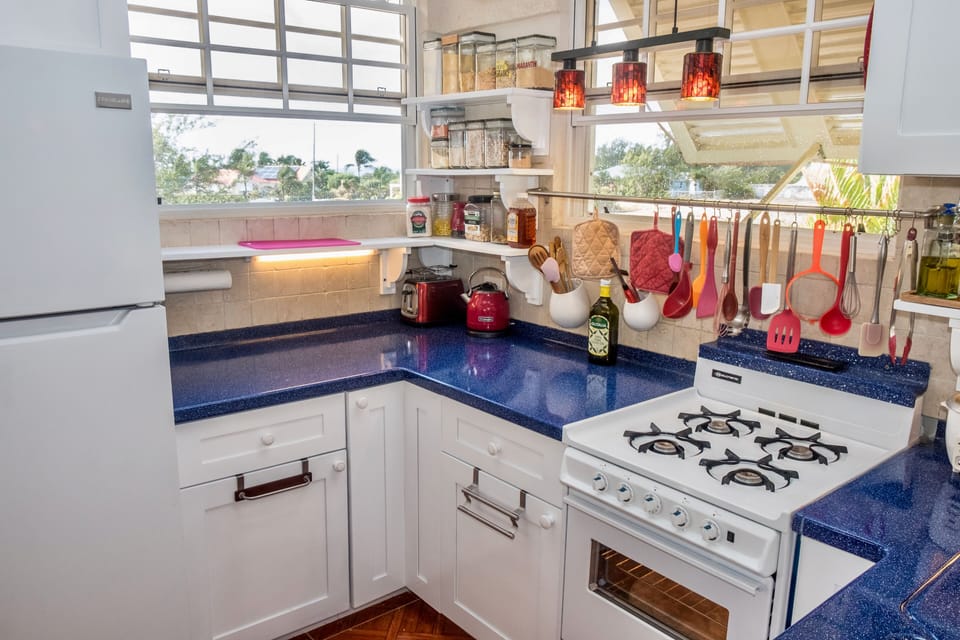 Well equipped kitchen with brand new appliances.