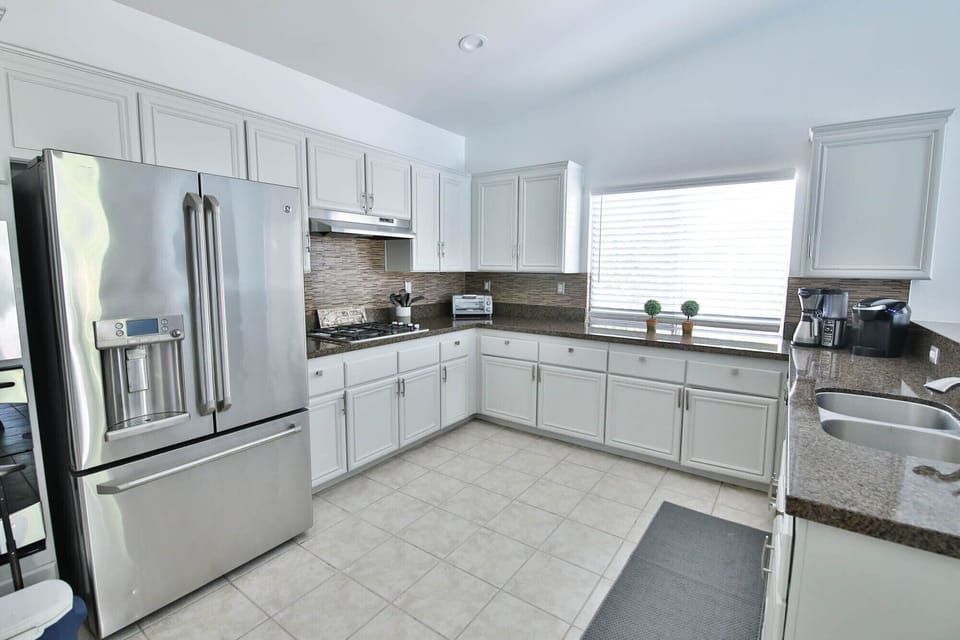 Kitchen equipped with appliances