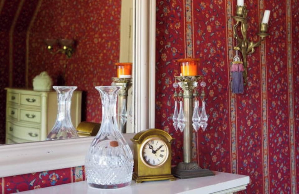 Master bedroom fireplace mantel