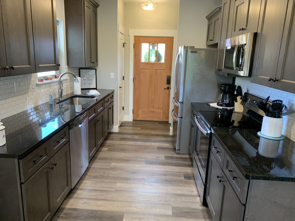 Walking in you immediately feel at home, our kitchen is well stocked too!
