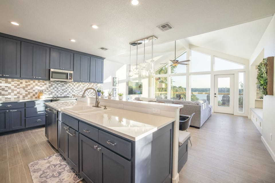 Large, open-concept living area