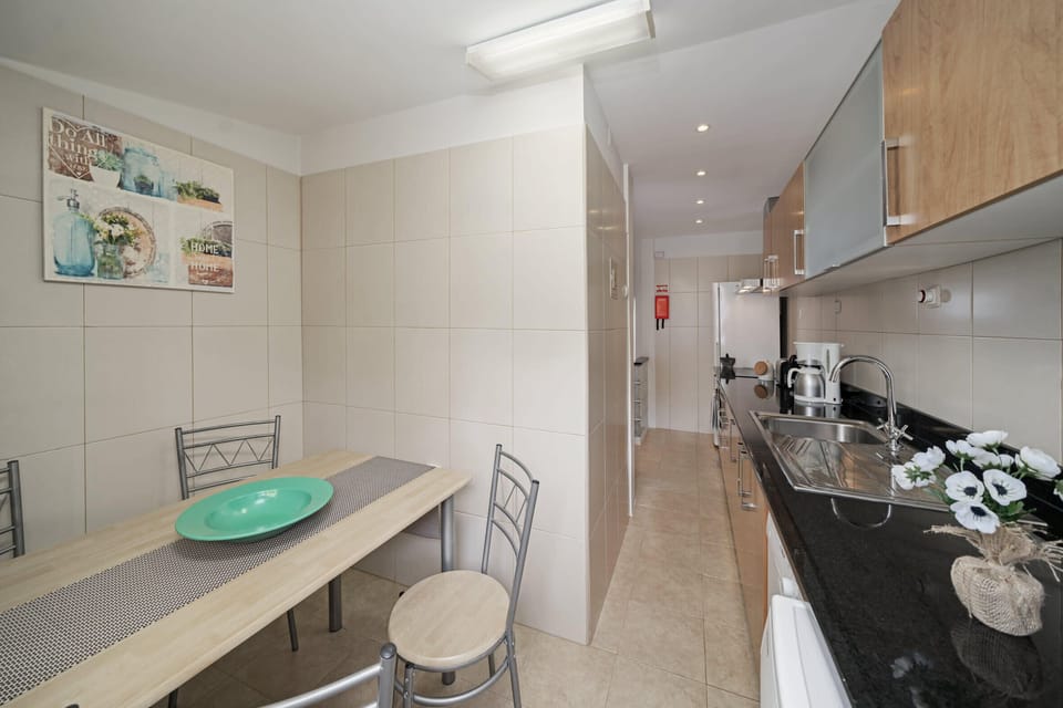kitchen and dining area
