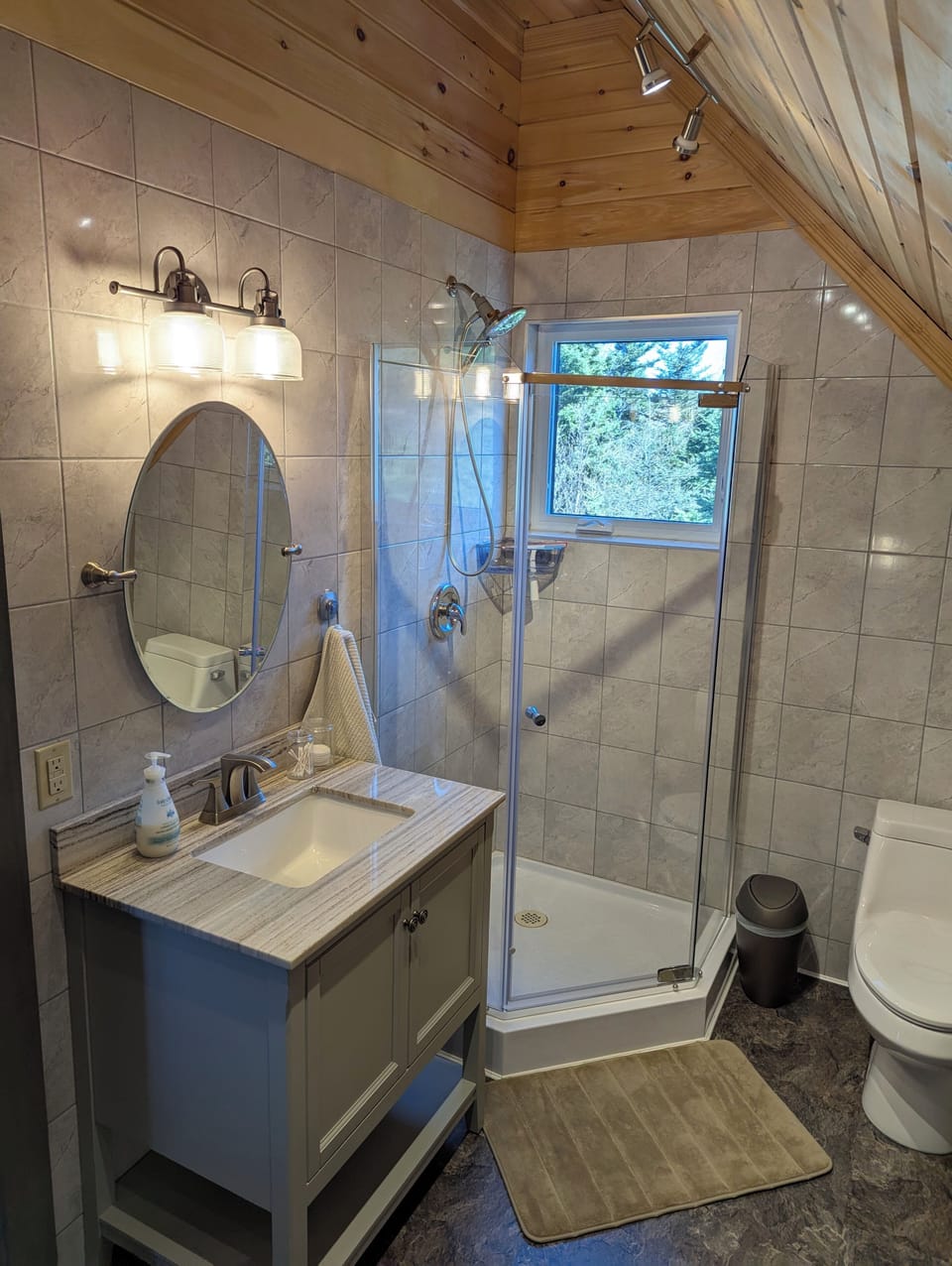 Shower and Vanity
